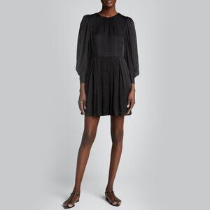 Size 0 Rebecca Taylor Women's Long Sleeve Shadow Stripe Crew Dress